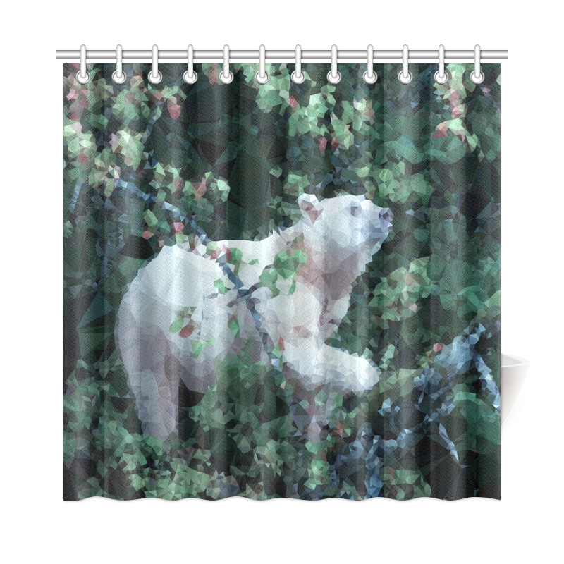 White Spirit Bear Shower Curtain 72"x72"
