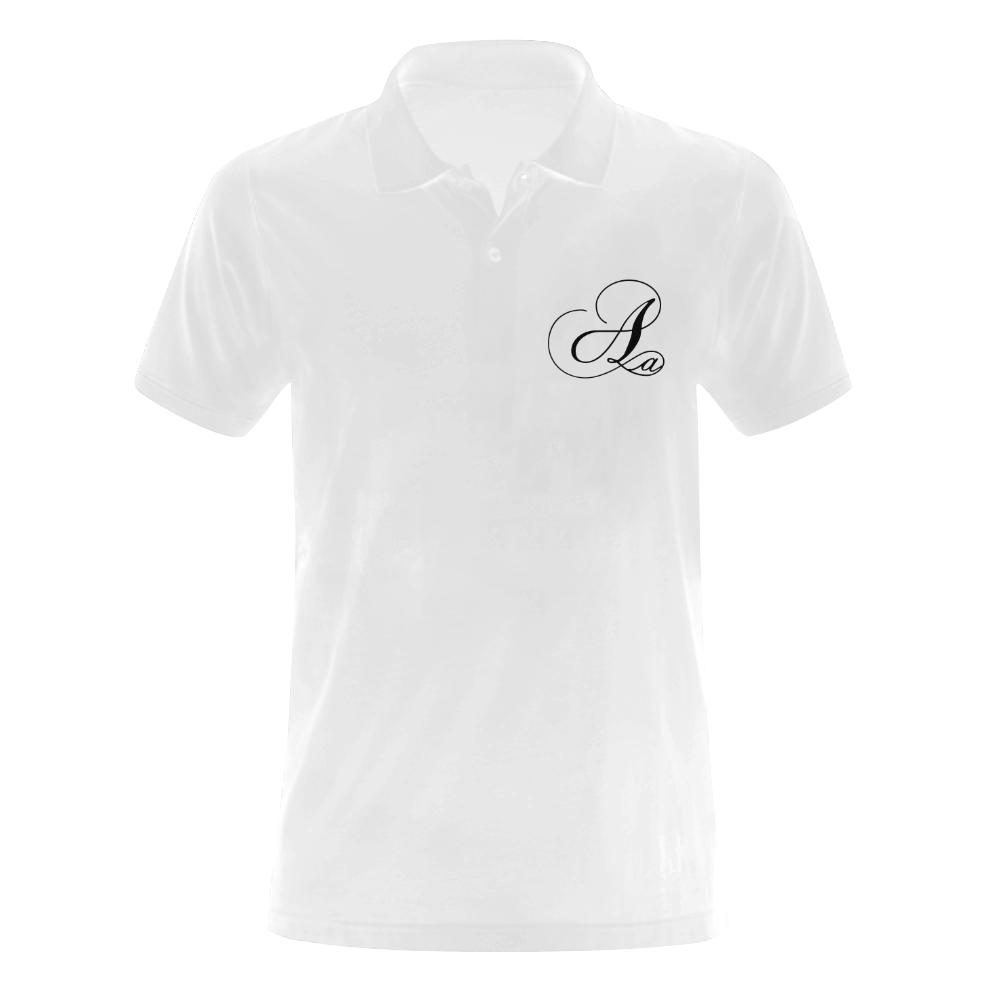 Alphabet A Men's Polo Shirt (Model T24)