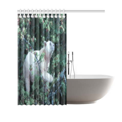 White Spirit Bear Shower Curtain 69"x70"