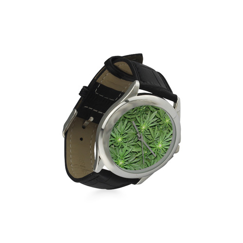 cannabis watch Women's Classic Leather Strap Watch(Model 203)