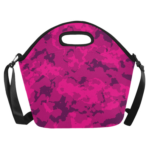 pink Camouflage Neoprene Lunch Bag/Large (Model 1669)