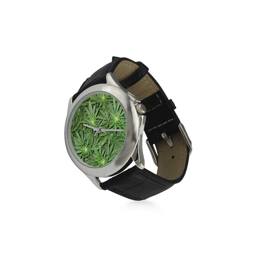 cannabis watch Women's Classic Leather Strap Watch(Model 203)