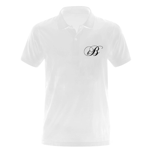 Alphabet B Men's Polo Shirt (Model T24)