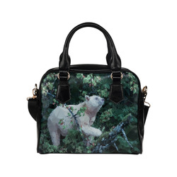 White Spirit Bear Shoulder Handbag (Model 1634)