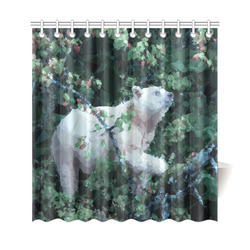 White Spirit Bear Shower Curtain 69"x72"