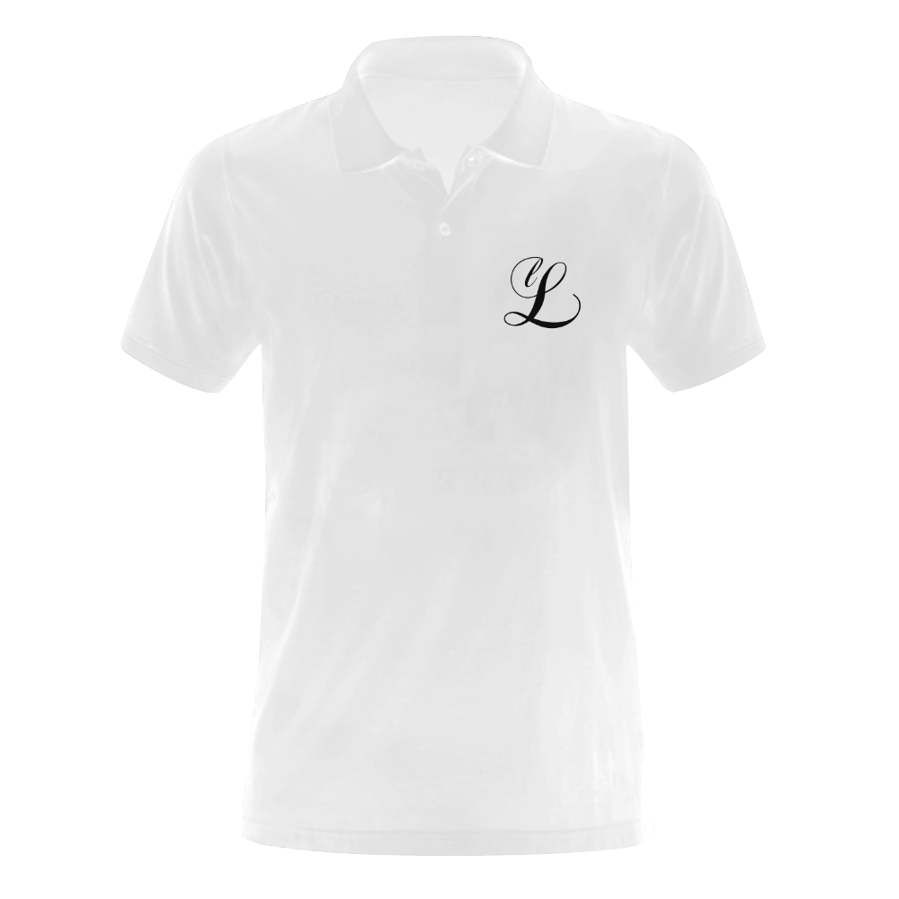 Alphabet L Men's Polo Shirt (Model T24)