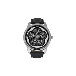 Mandala-2 Men's Leather Strap Large Dial Watch(Model 213)