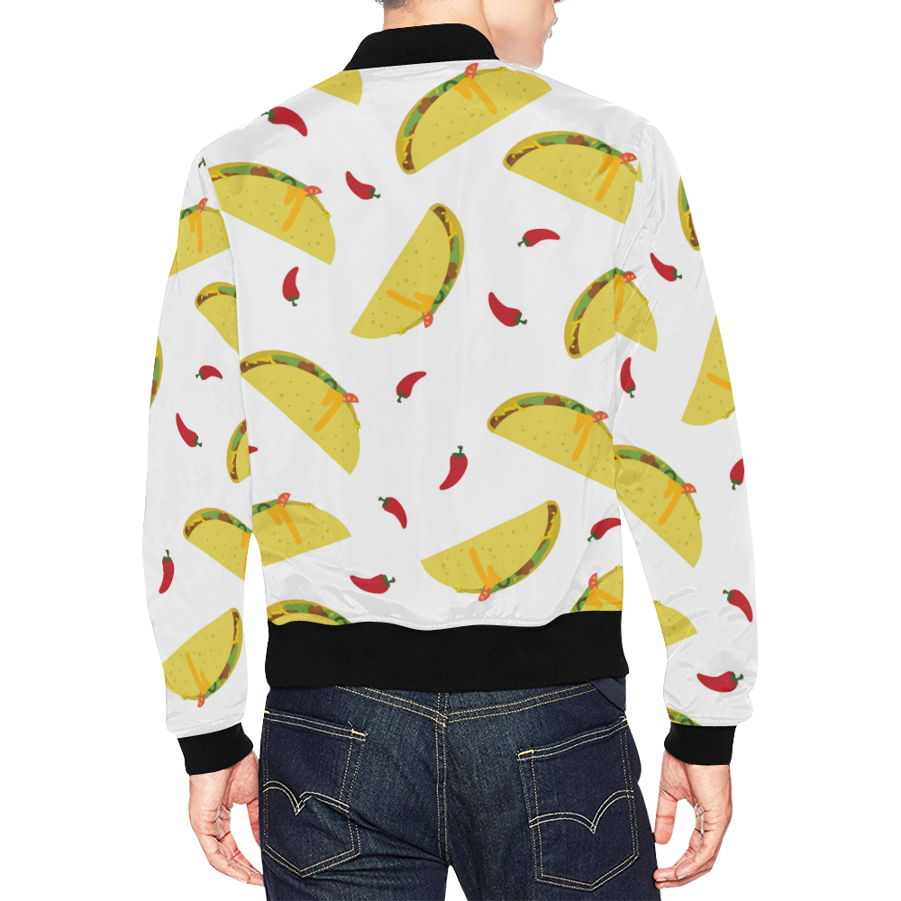 Tacos All Over Print Bomber Jacket for Men (Model H19)