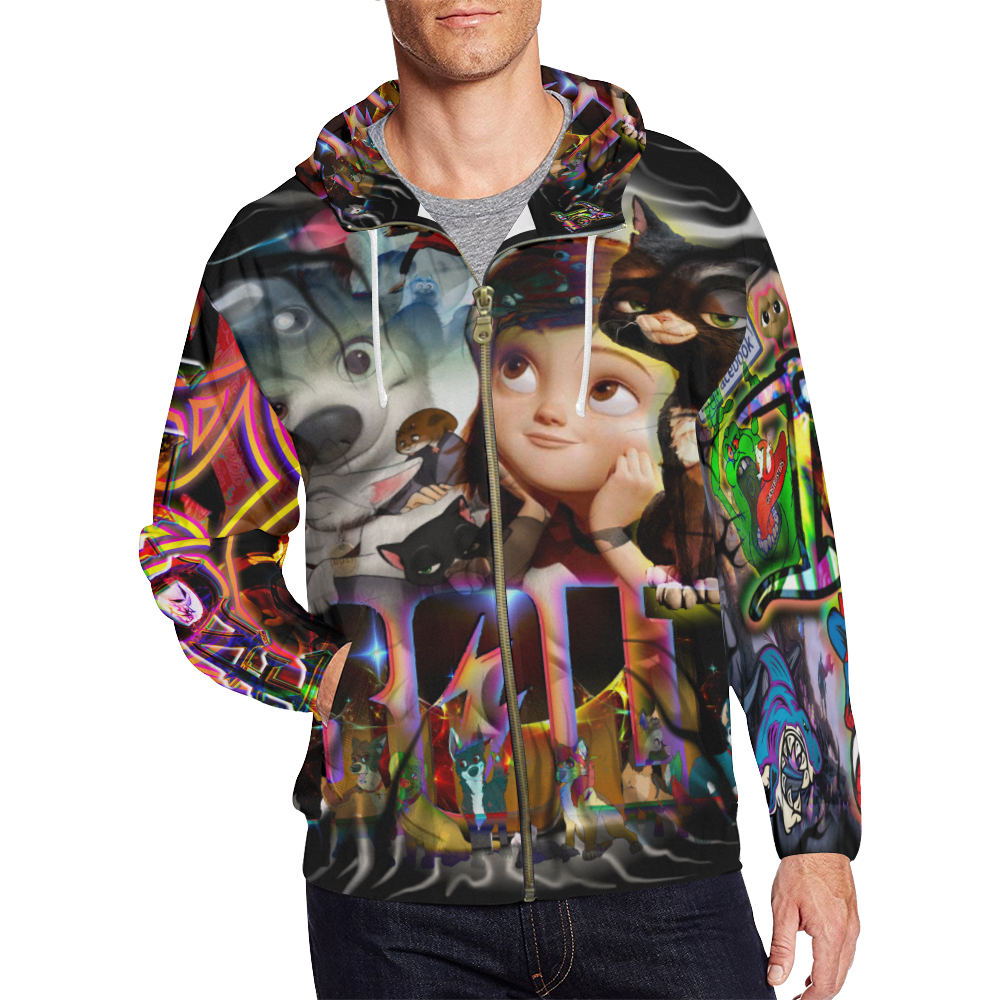 Bolt - By TheONE Savior @ ImpossABLE Endeavors All Over Print Full Zip Hoodie for Men (Model H14)