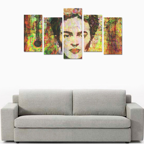 Frida Mixed media Multi Canvas Print Sets E (No Frame)