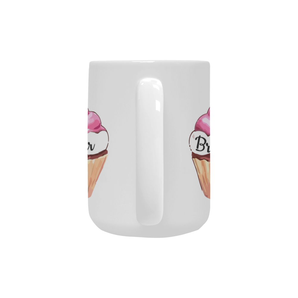 Mug Pink Cupcakes Custom Ceramic Mug (15OZ)