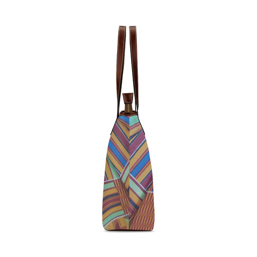 Handbag Kente Cloth African Pattern Shoulder Tote Bag (Model 1646)