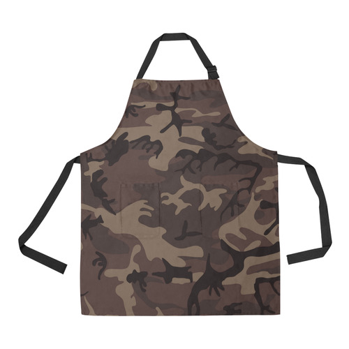 Camo Red Brown All Over Print Apron