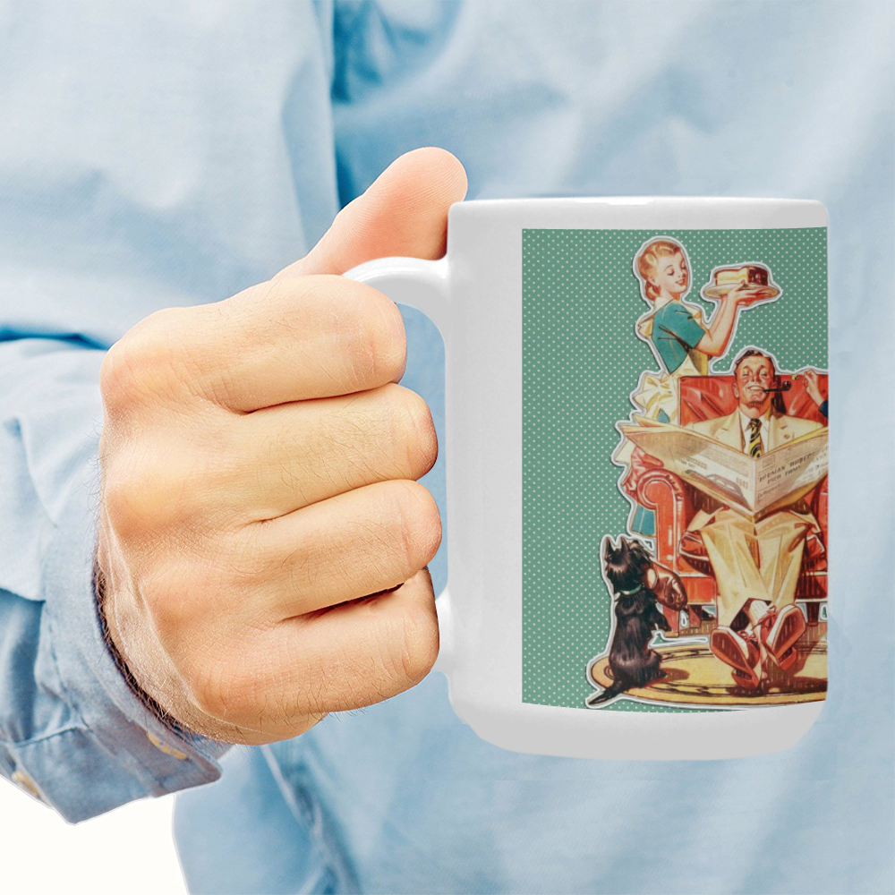 Coffee Mug Retro Vintage Family Custom Ceramic Mug (15OZ)