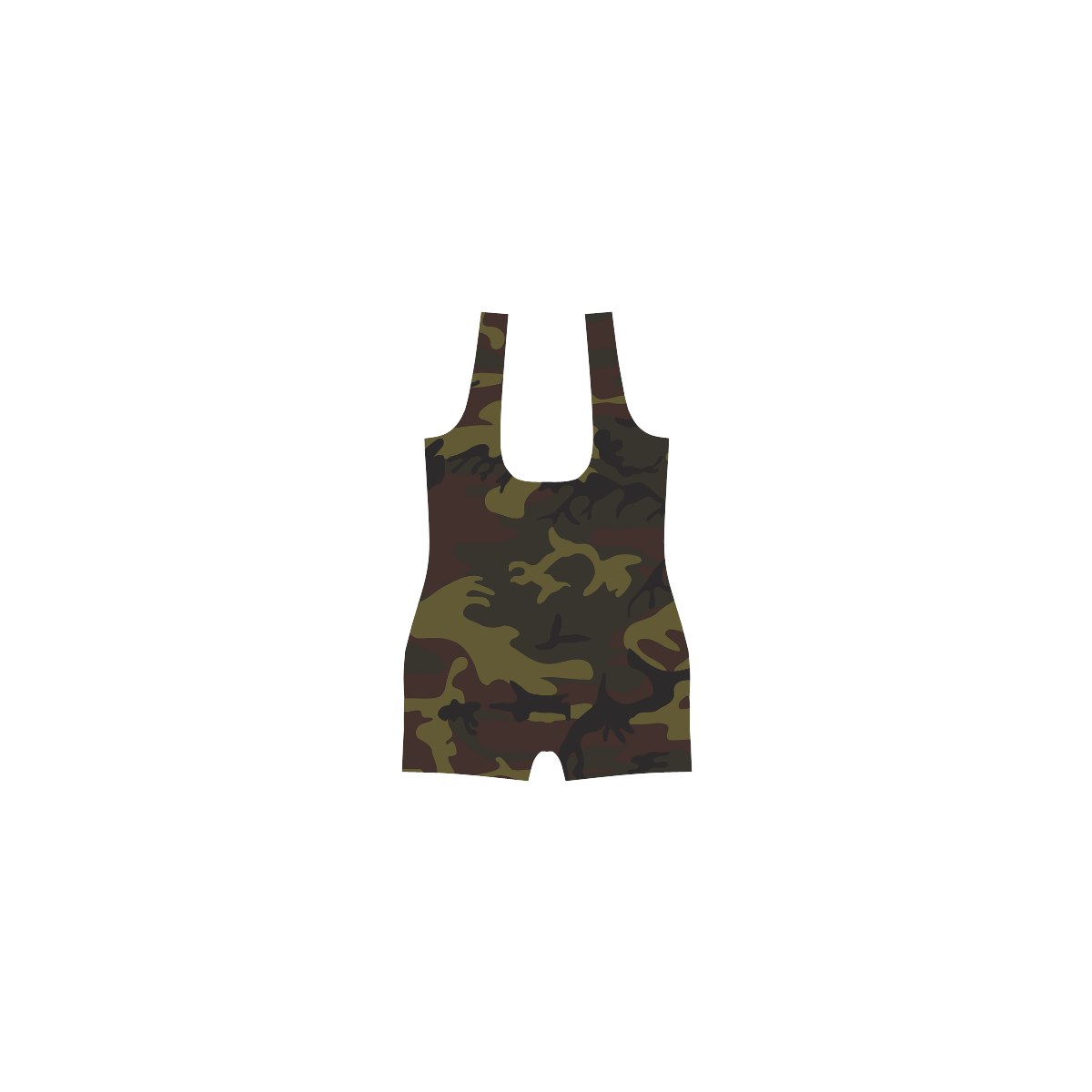 Camo Green Brown Classic One Piece Swimwear (Model S03)