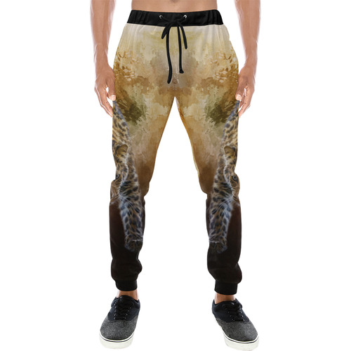 A fantastic painted russian amur leopard Men's All Over Print Sweatpants (Model L11)