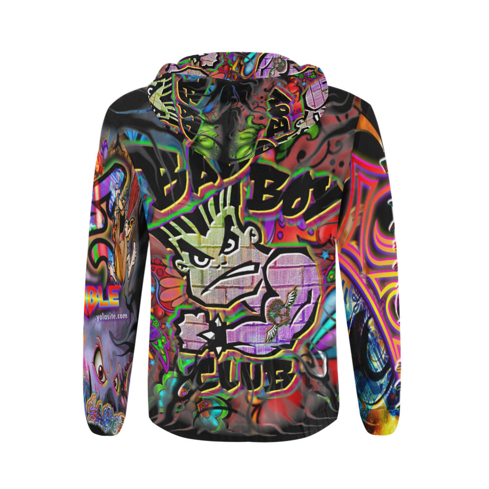 Bad Boy Club - By TheONE Savior @ ImpossABLE Endeavors All Over Print Full Zip Hoodie for Men (Model H14)