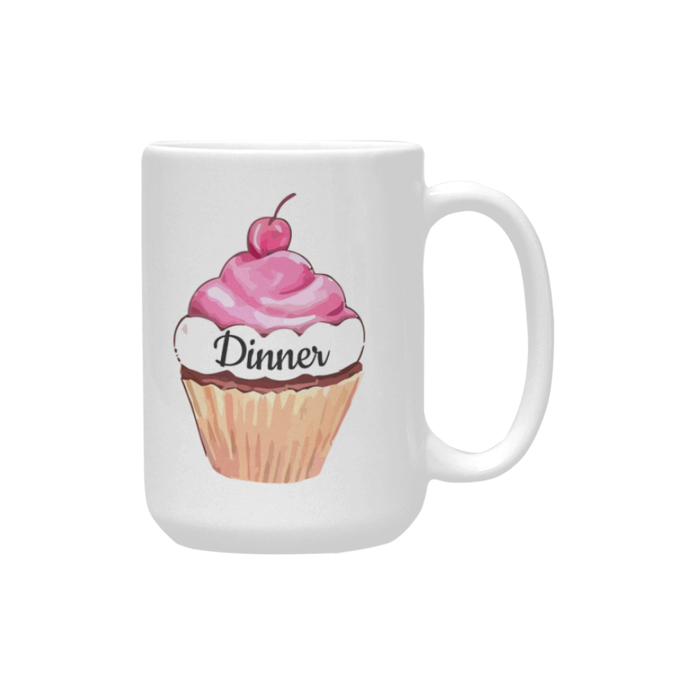 Mug Pink Cupcakes Custom Ceramic Mug (15OZ)