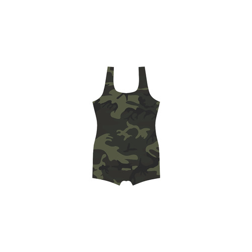 Camo Green Classic One Piece Swimwear (Model S03)