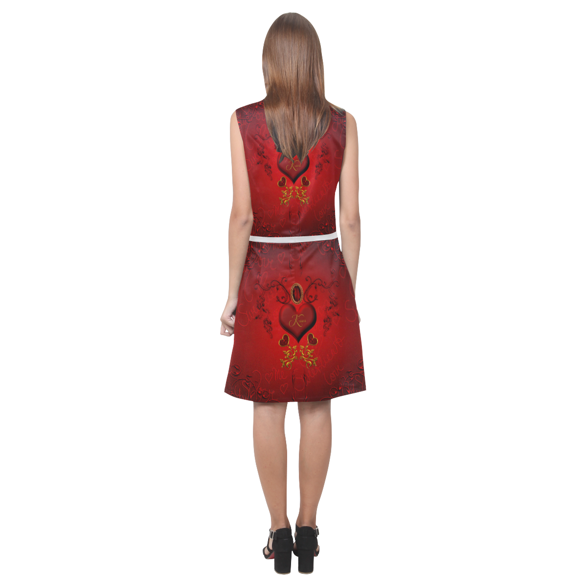 Valentine's day, wonderful heart Eos Women's Sleeveless Dress (Model D01)