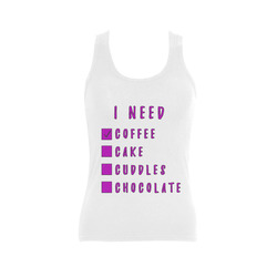 i need coffee w Women's Shoulder-Free Tank Top (Model T35)