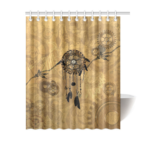 Steampunk Dreamcatcher Shower Curtain 60"x72"