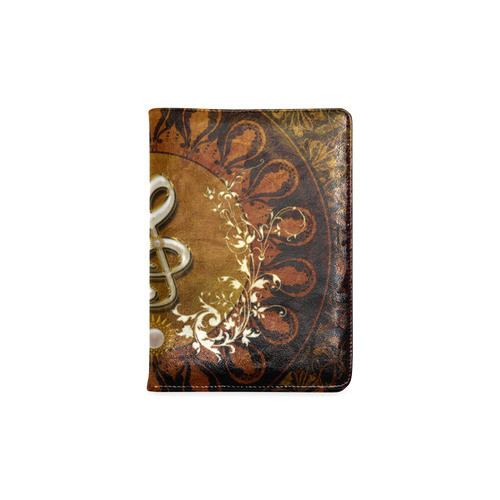 Music, decorative clef with floral elements Custom NoteBook A5