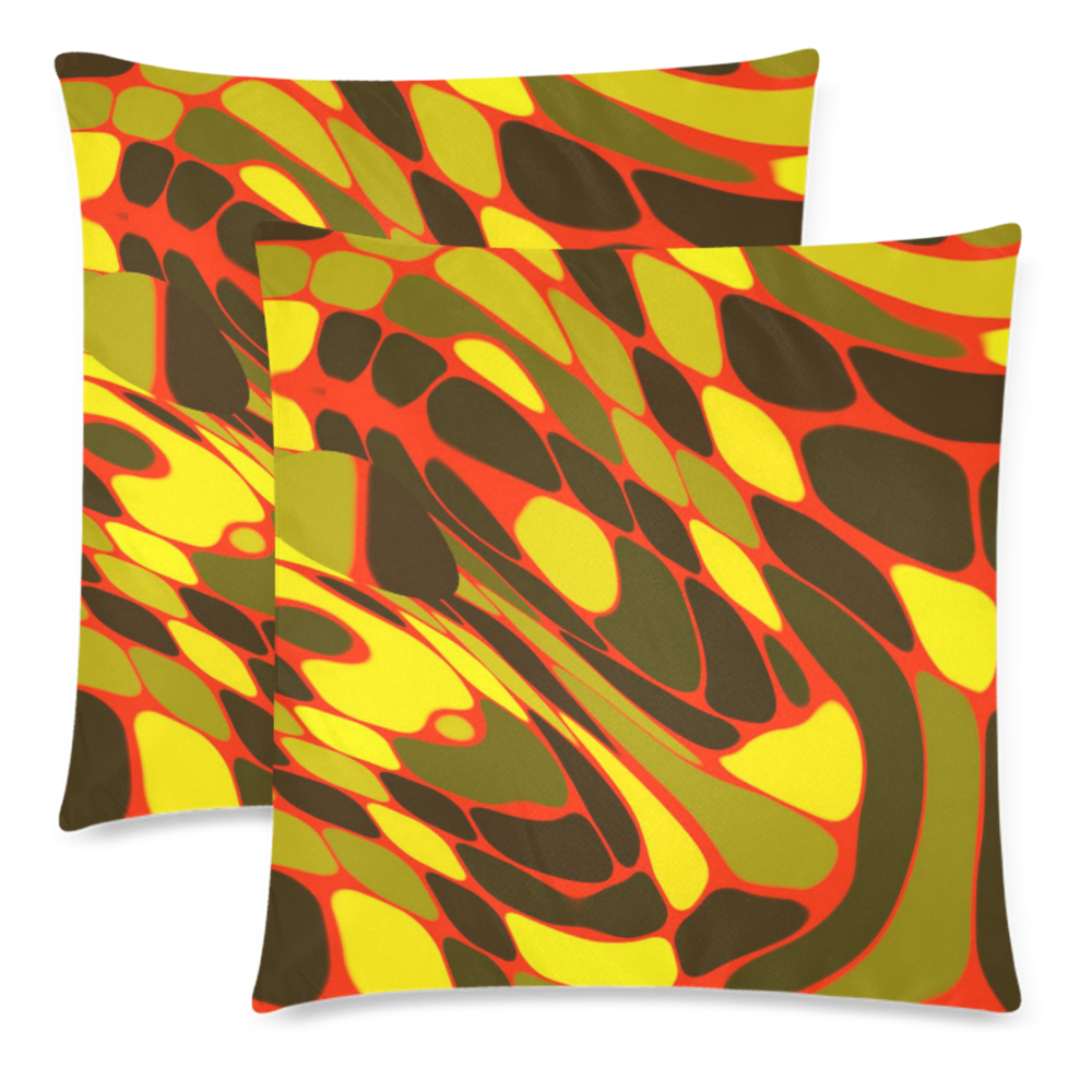 abstract dream 31B by JamColors Custom Zippered Pillow Cases 18"x 18" (Twin Sides) (Set of 2)