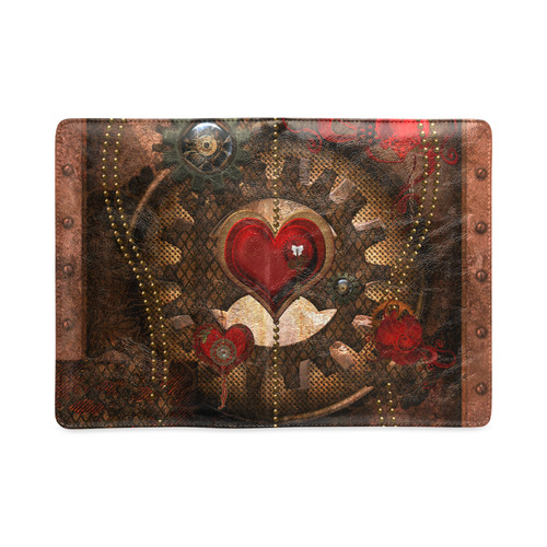 Steampunk, awesome herats with clocks and gears Custom NoteBook A5