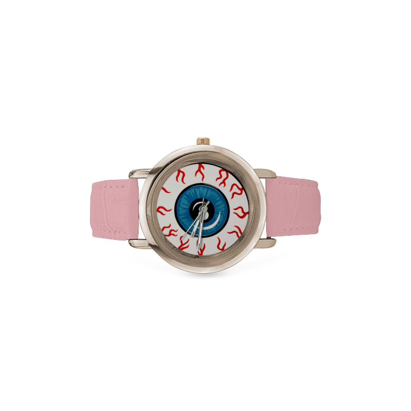 eyeball Women's Rose Gold Leather Strap Watch(Model 201)