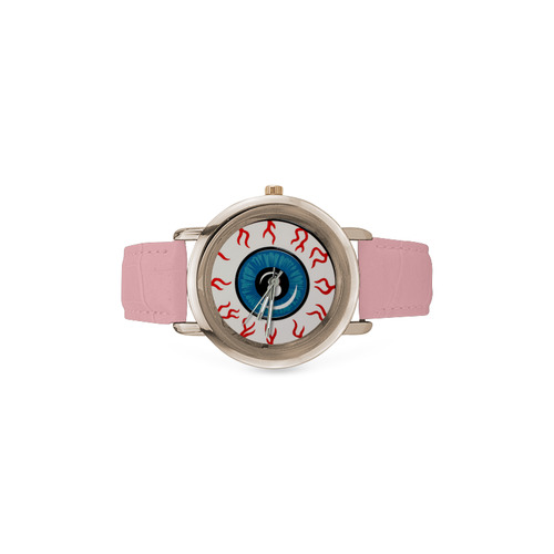 eyeball Women's Rose Gold Leather Strap Watch(Model 201)