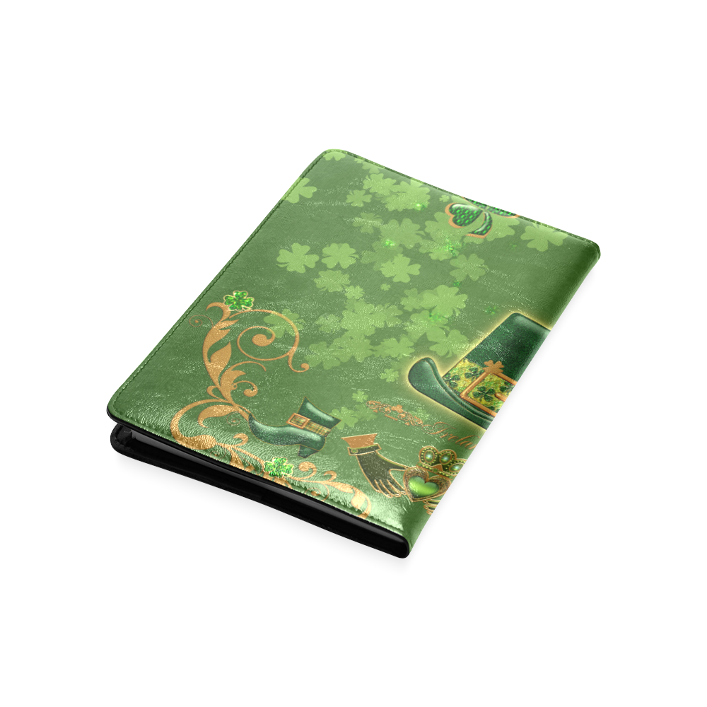 Happy st. patrick's day with hat Custom NoteBook A5