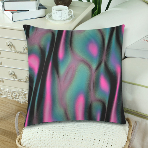 Modern abstract 51 by JamColors Custom Zippered Pillow Cases 18"x 18" (Twin Sides) (Set of 2)