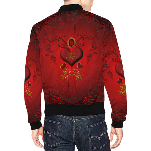 Valentine's day, wonderful heart All Over Print Bomber Jacket for Men (Model H19)
