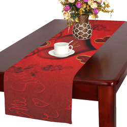 Valentine's day, wonderful heart Table Runner 16x72 inch