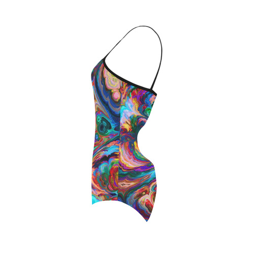 Colorful Paintstrokes 1piece swimsuit Strap Swimsuit ( Model S05)