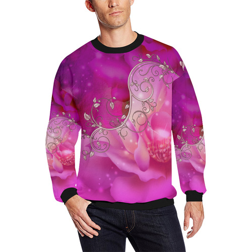 Wonderful floral design All Over Print Crewneck Sweatshirt for Men (Model H18)