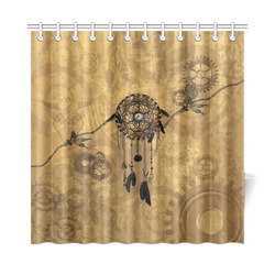 Steampunk Dreamcatcher Shower Curtain 72"x72"