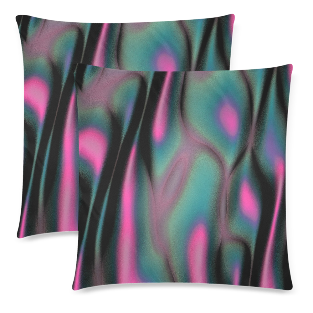 Modern abstract 51 by JamColors Custom Zippered Pillow Cases 18"x 18" (Twin Sides) (Set of 2)