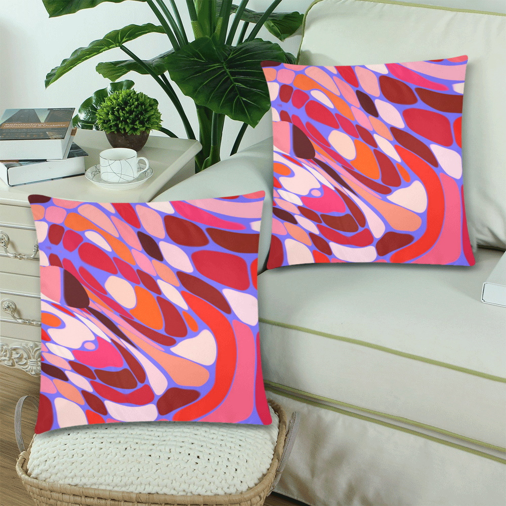 abstract dream 31A by JamColors Custom Zippered Pillow Cases 18"x 18" (Twin Sides) (Set of 2)