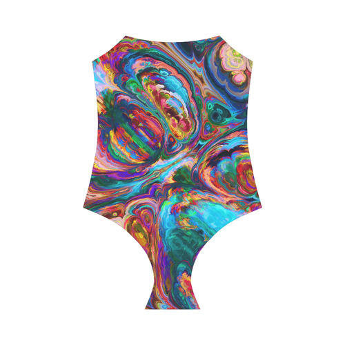 Colorful Paintstrokes 1piece swimsuit Strap Swimsuit ( Model S05)