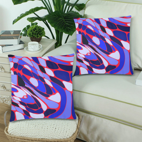 abstract dream 31C by JamColors Custom Zippered Pillow Cases 18"x 18" (Twin Sides) (Set of 2)