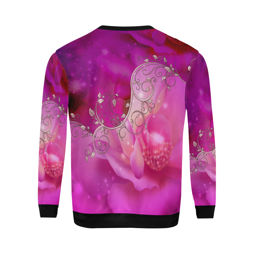 Wonderful floral design All Over Print Crewneck Sweatshirt for Men (Model H18)