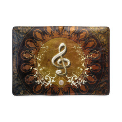 Music, decorative clef with floral elements Custom NoteBook A5