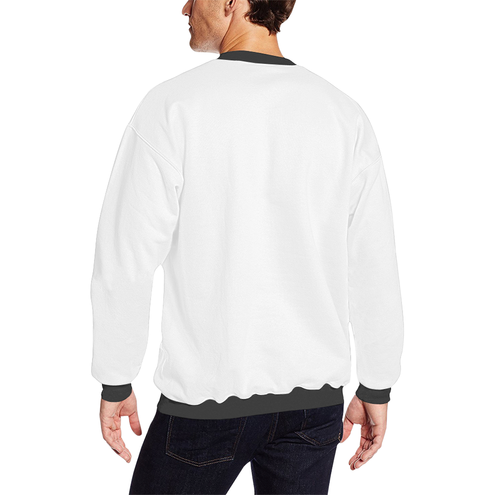 Don't Blame Me Men's Oversized Fleece Crew Sweatshirt/Large Size(Model H18)