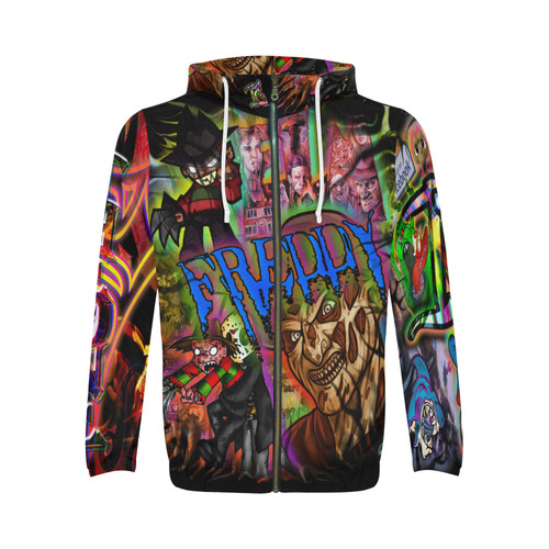 Freddy - By TheONE Savior @ ImpossABLE Endeavors All Over Print Full Zip Hoodie for Men (Model H14)