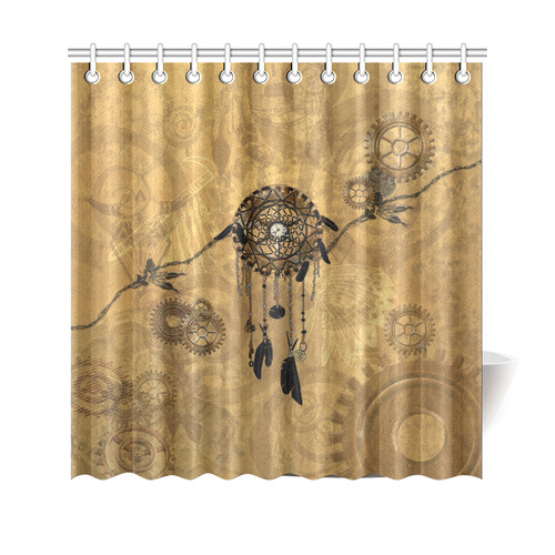 Steampunk Dreamcatcher Shower Curtain 69"x70"