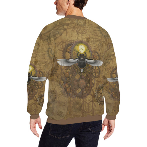 Steampunk From Ancient Egypt All Over Print Crewneck Sweatshirt for Men (Model H18)