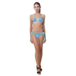 Cute Narwhal Pattern Custom Bikini Swimsuit (Model S01)