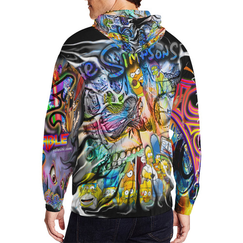 Simpsons - Bart - By TheONE Savior @ ImpossABLE Endeavors All Over Print Full Zip Hoodie for Men (Model H14)